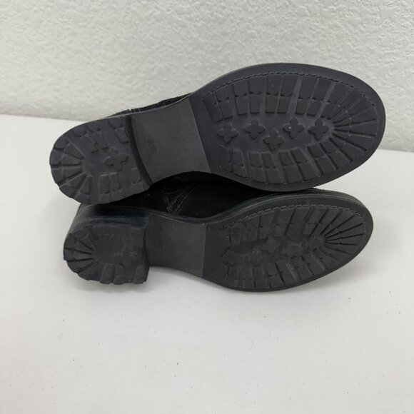 Tory Burch Eloise Black Suede Leather Side Zip Ankle Booties Shoes Womens 6.5 M - Picture 8 of 10